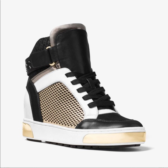 michael kors hidden wedge sneakers